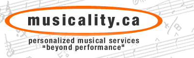 Musicality.ca - personalized musical services.